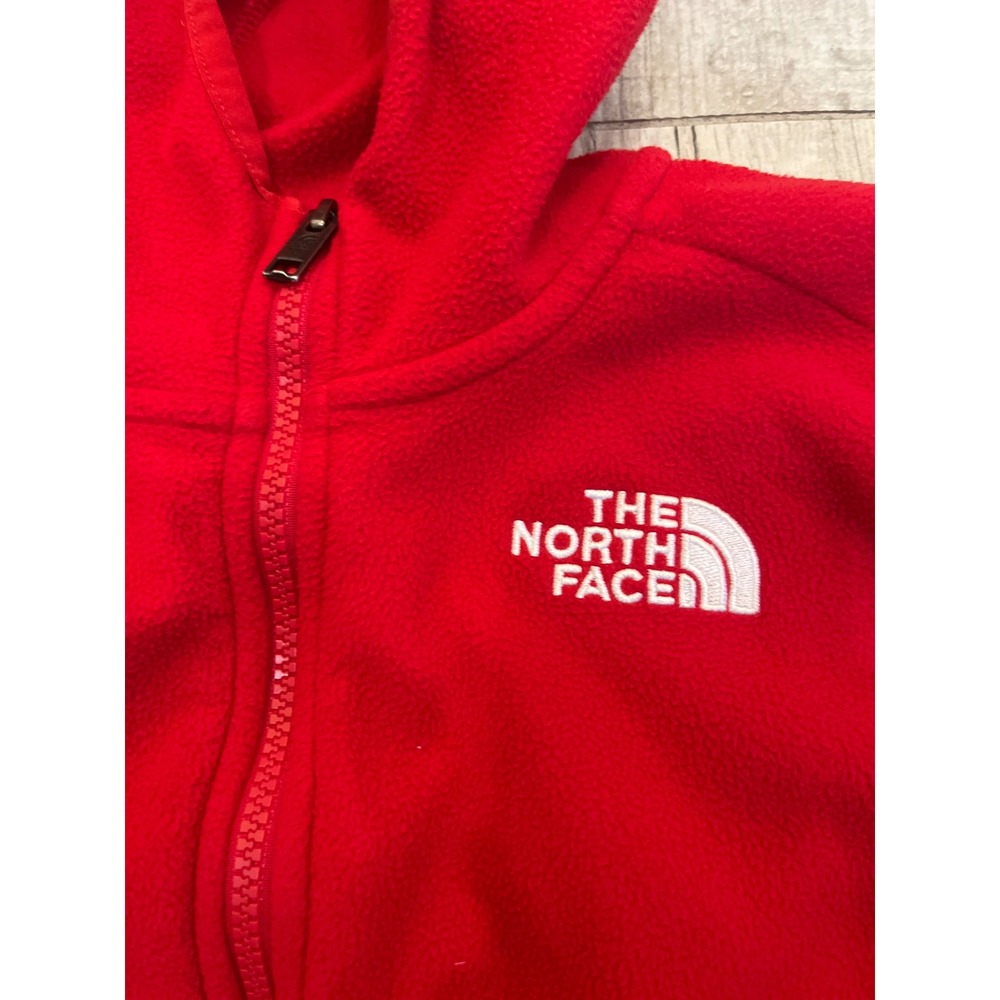 The North Face Kids Red Fullβ Zip Fleece Hoodie Jacket Size Large 12 L/G